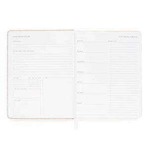 Sugar Paper Undated Weekly Planner Interior on a White Background | Build A Luxury Custom Gift Box for Women with Luxe & Bloom 