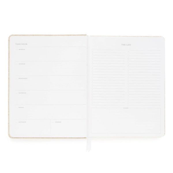 Sugar Paper Undated Weekly Planner Interior on a White Background | Build A Luxury Custom Gift Box for Women with Luxe & Bloom 