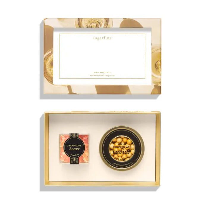 Sugarfina Champagne & Caviar 2 Piece Bento Box | Build A Luxury Custom Gift Box with Luxe & Bloom
