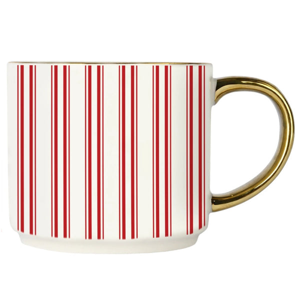 Sweet Water Decor Red Stripe Coffee Mug | Build A Luxury Custom Christmas Gift Box with Luxe & Bloom
