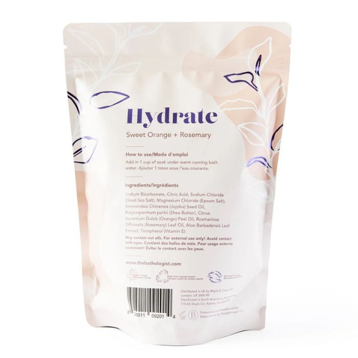 Package of The Bathologist Hydrate Fizzy Bath Soak on a white background | Build A Luxury Custom Gift Box for Women with Luxe & Bloom