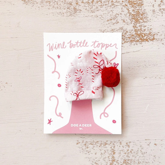 Doe A Deer Candy Cane Wine Topper | Build A Custom Christmas Gift Box with Luxe & Bloom