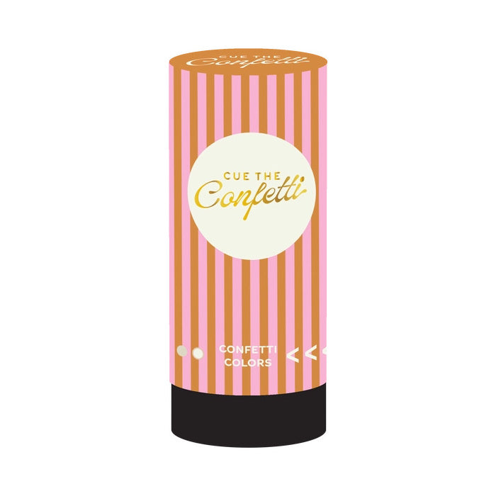 Emergency Confetti Cue The Confetti Popper on White Background | Build A Luxury Custom Gift Box for Women with Luxe & Bloom
