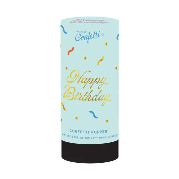 Emergency Confetti Happy Birthday Confetti Popper on a white background | Build A Luxury Custom Birthday Gift Box for Women with Luxe & Bloom