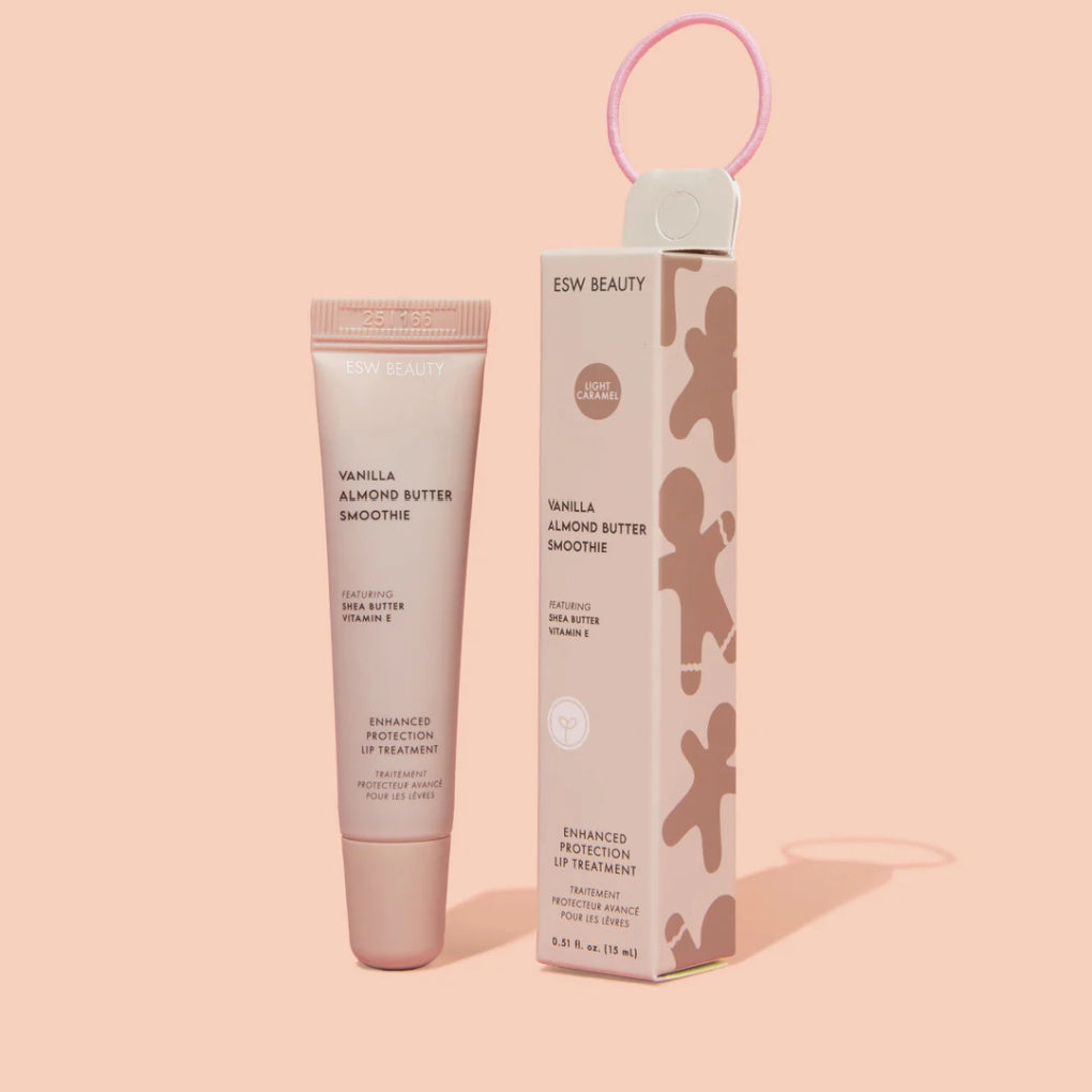 ESW Beauty Vanilla Almond Butter Smoothie Lip Treatment in Christmas Packaging | Build A Luxury Custom Gift Box for Women with Luxe & Bloom