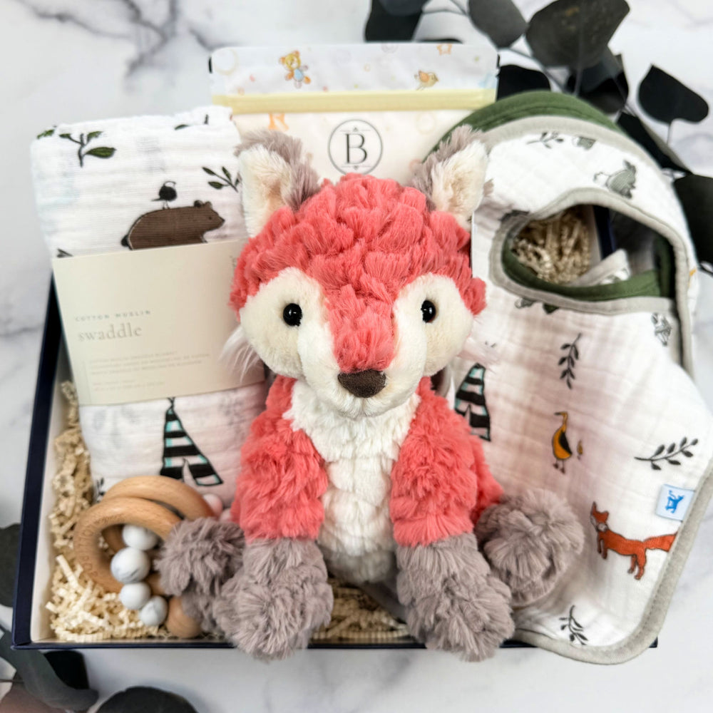 Forest Friends Baby Boy Gift Box - Luxe & Bloom Luxury Curated Gift Boxes