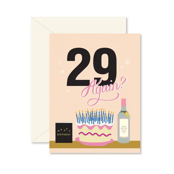 Ginger P. Designs 29 Again Birthday Card | Build A Luxury Custom Gift Box for Women with Luxe & Bloom