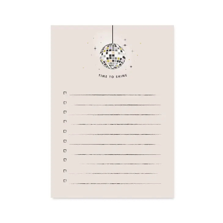Ginger P Designs Time To Shine Disco Ball Notepad - Luxe & Bloom Build A Custom Gift Box For Women