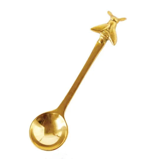 Gold Bumble Bee Brass Spoon