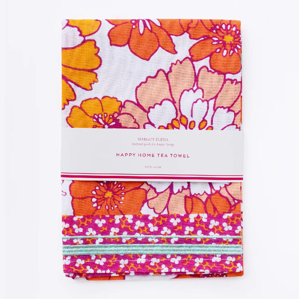 Margot Elena Happy Home Tea Towel | Build A Luxury Custom Gift Box for Women with Luxe & Bloom