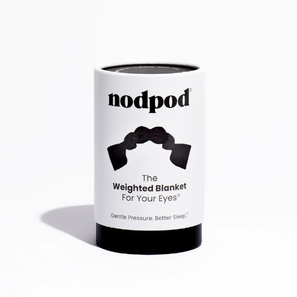 Nodpod black weighted blanket packaging on a white background | Build A Luxury Custom Gift Box with Luxe & Bloom
