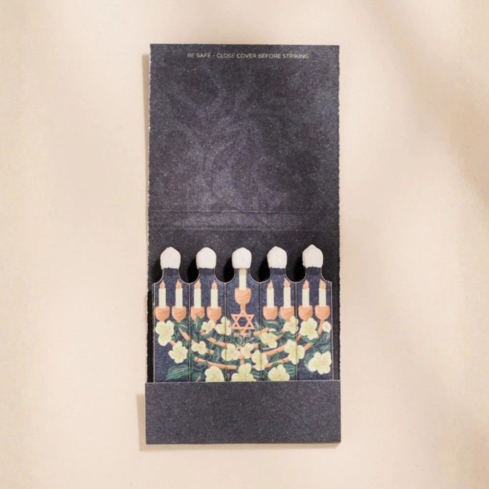 One & Only Paper Floral Illustrated Menorah Matches | Build A Custom Luxury Gift Box with Luxe & Bloom