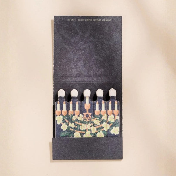 One & Only Paper Floral Illustrated Menorah Matches | Build A Custom Luxury Gift Box with Luxe & Bloom