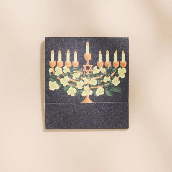 One & Only Paper Floral Illustrated Menorah Matches | Build A Custom Luxury Gift Box with Luxe & Bloom