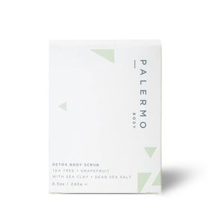 Palermo Body Detox Body Scrub packaging on a white background