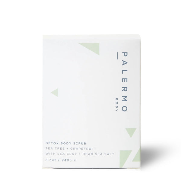 Palermo Body Detox Body Scrub packaging on a white background