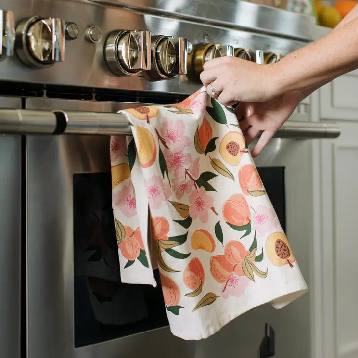 Paper Farm Press Peach Blossom Tea Towel - Luxe & Bloom Build A Custom Gift Box For Women