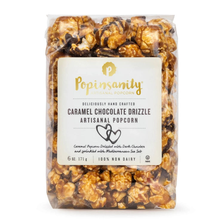 Popinsanity Caramel Chocolate Drizzle Gourmet Popcorn | Build A Custom Gift Box For Women