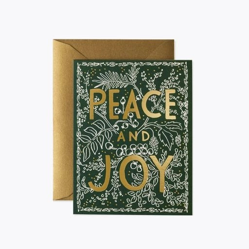 Rifle Paper Co. Evergreen Peace Card | Build A Luxury Custom Christmas Gift Box for Women with Luxe & Bloom