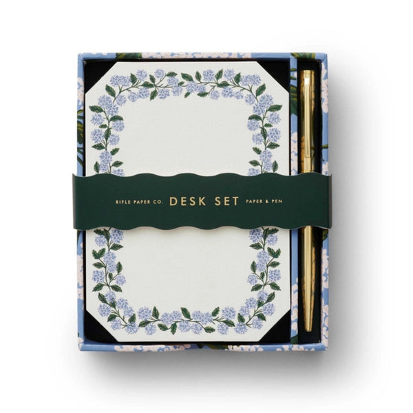 Rifle Paper Co. Hydrangea Note Writing Desk Set | Build A Luxury Custom Gift Box for Women with Luxe & Bloom