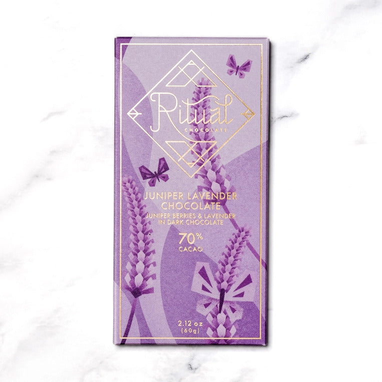 Ritual Chocolate Juniper Lavender Chocolate Bar | Luxe & Bloom Build A Custom Gift Box for Women