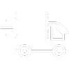 White Icon Image Of A Shipping Truck