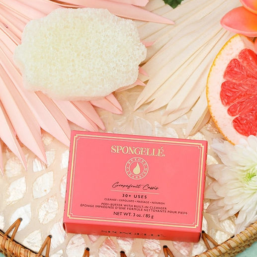 Spongellé Grapefruit Cassis Pedi Buffer | Build A Luxury Custom Gift Box for Women with Luxe & Bloom