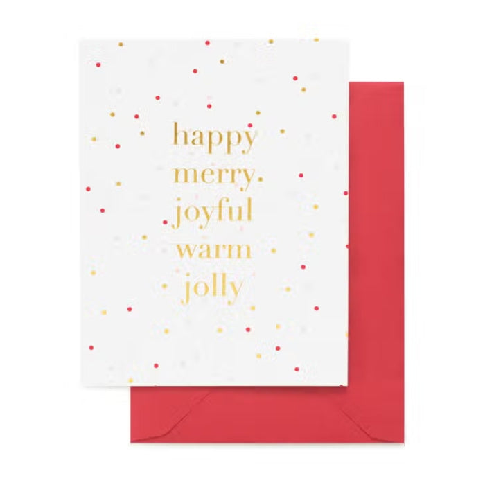 Sugar Paper Happy Merry Joyful Christmas Card | Build A Luxury Custom Christmas Gift Box Gift Box with Luxe & Bloom