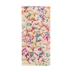 Sugarfina Birthday Cake Batter white chocolate bar with colorful sprinkles on a white background | Build A Luxury Custom Gift Box for Women with Luxe & Bloom