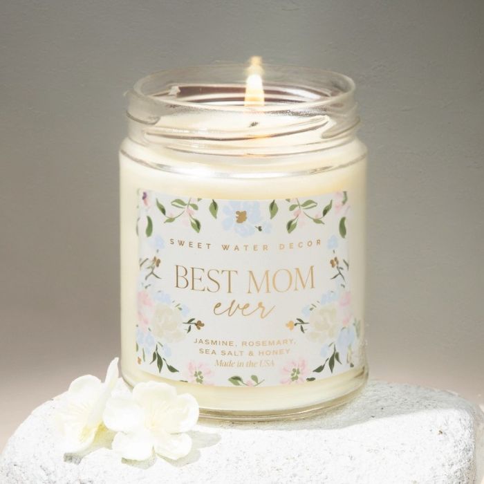 
                  
                    Sweet Water Decor Best Mom Ever Floral Candle | Build A Custom Luxury Gift Box for Women with Luxe & Bloom
                  
                