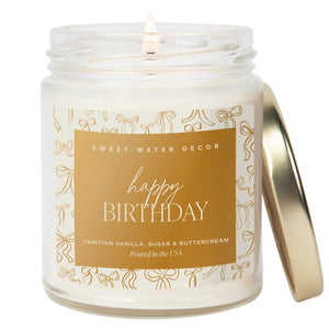 Sweet Water Decor Happy Birthday Candle - Create A Luxury Custom Gift Box for Women with Luxe & Bloom