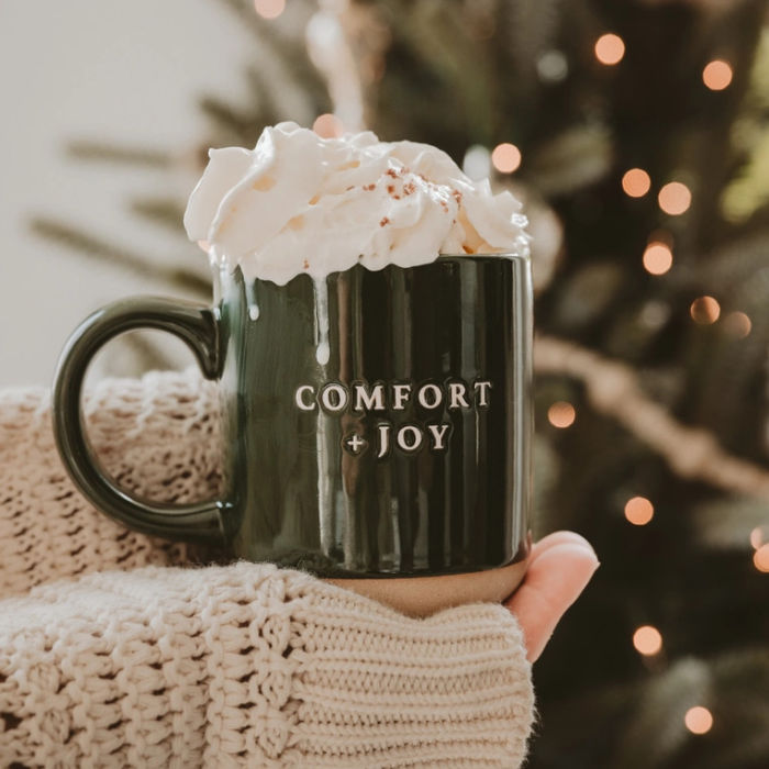 Sweet Water Decor Comfort & Joy Mug | Build A Luxury Custom Christmas Gift Box for Women with Luxe & Bloom