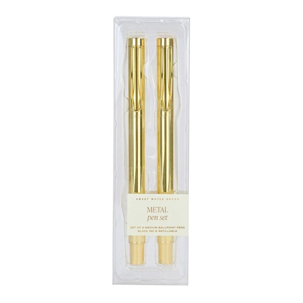 Sweet Water Decor Gold Metal Pen Set | Build A Luxury Custom Gift Box with Luxe & Bloom