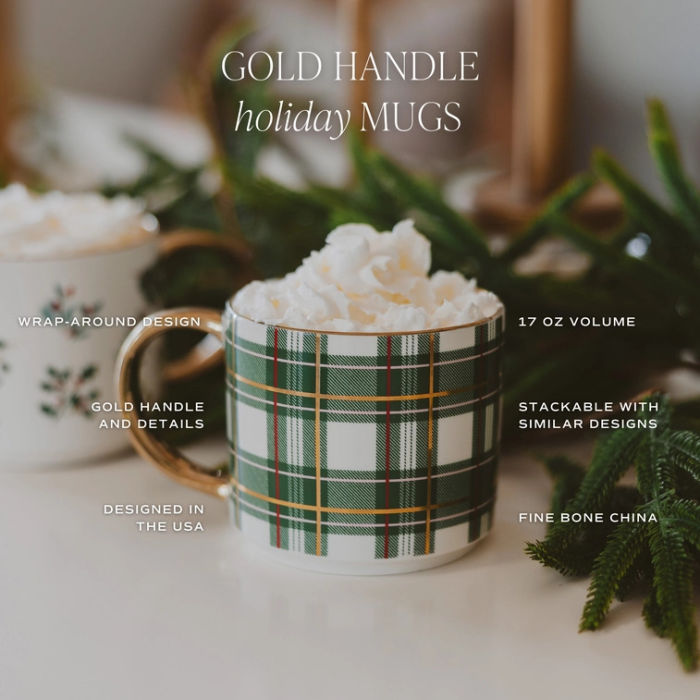 Sweet Water Decor Green Plaid Coffee Mug | Build A Luxury Custom Christmas Gift Box with Luxe & Bloom