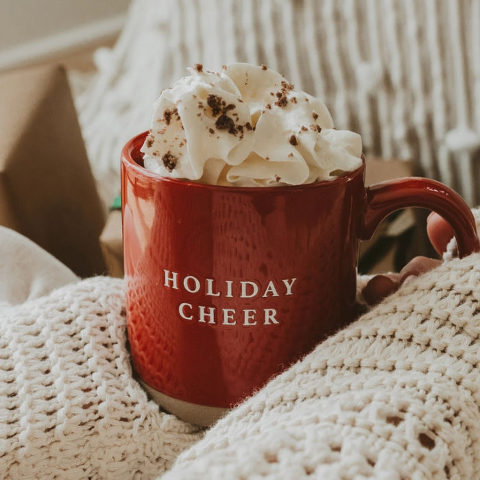 Sweet Water Decor Holiday Cheer Stoneware Coffee Mug | Build A Luxury Custom Christmas Gift Box for Women with Luxe & Bloom