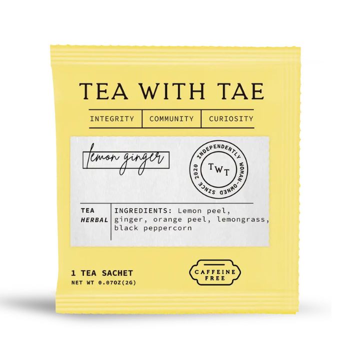 Tea with Tae Lemon Ginger Tea Sachet | Build A Luxury Custom Gift Box with Luxe & Bloom