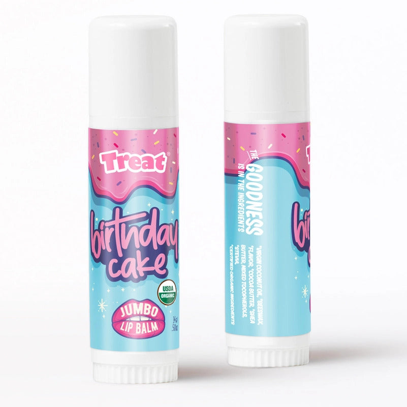 Treat Beauty Birthday Cake Jumbo Lip Balm | Build A Luxury Custom Gift Box for Women with Luxe & Bloom