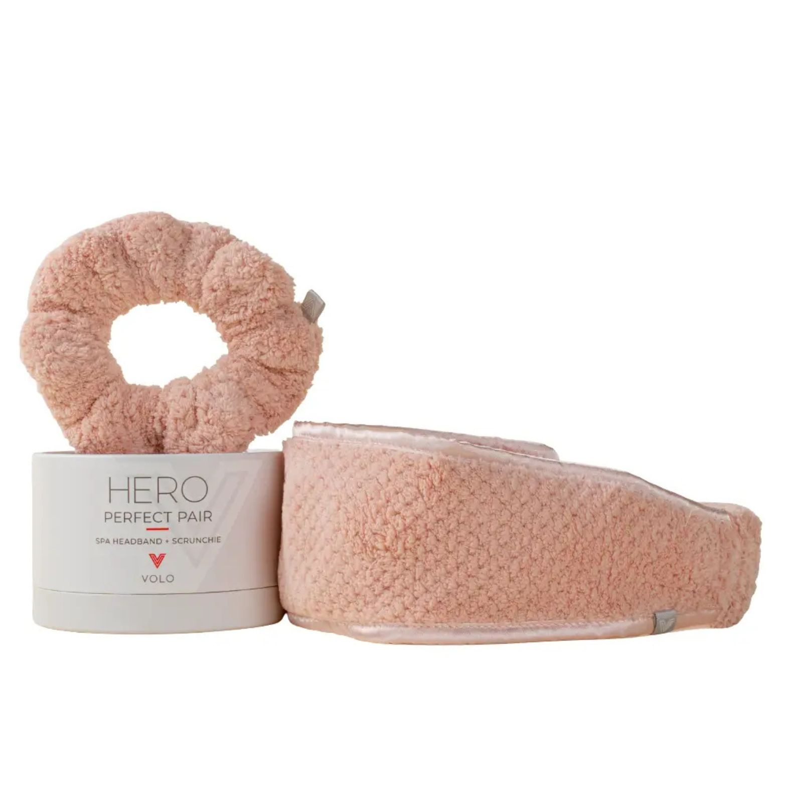Volo Beauty Perfect Pair Spa Headband & Scrunchie Set on a white background | Build A Luxury Custom Gift Box for Women with Luxe & Bloom