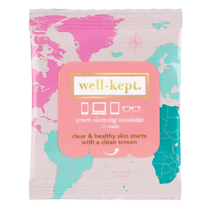 Well-Kept Globe Screen Cleansing Towelettes | Luxe & Bloom Build A Luxury Custom Gift Box For Women