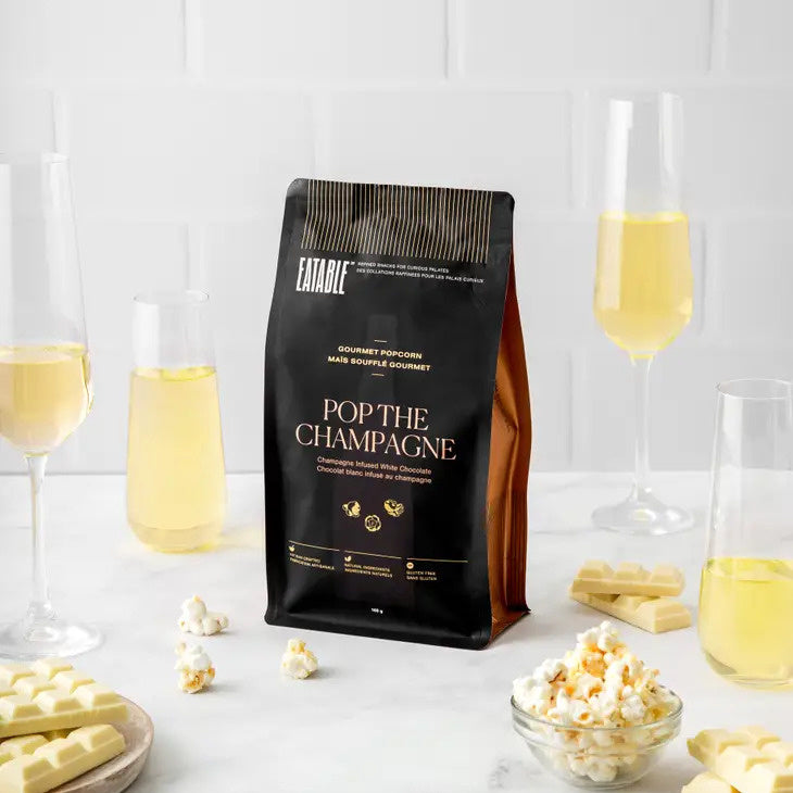 Eatable Pop the Champagne Infused Gourmet Popcorn | Build A Custom Gift Box For Women with Luxe & Bloom