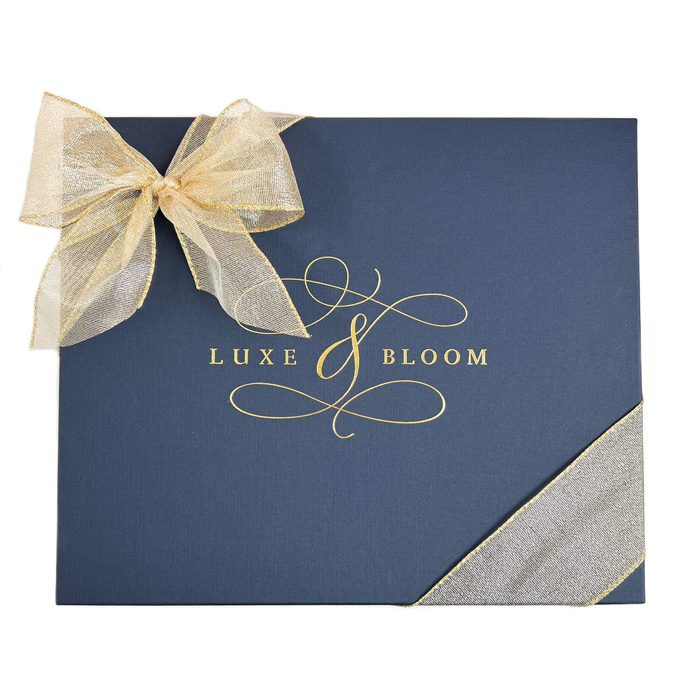 Luxe & Bloom Large Navy Signature Gift Box - Luxury Curated Gift Boxes For Her