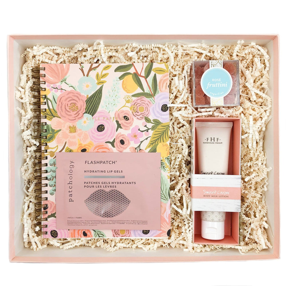 Roses & Rosé Curated Gift Box - Luxe & Bloom Luxury Gift Boxes For Her