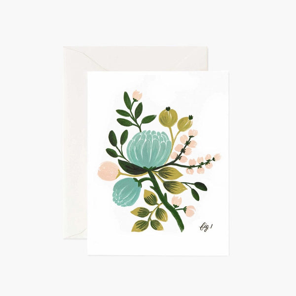 Rifle Paper Co. Blue Floral Card - Luxe & Bloom Luxury Curated & Custom Gift Boxes
