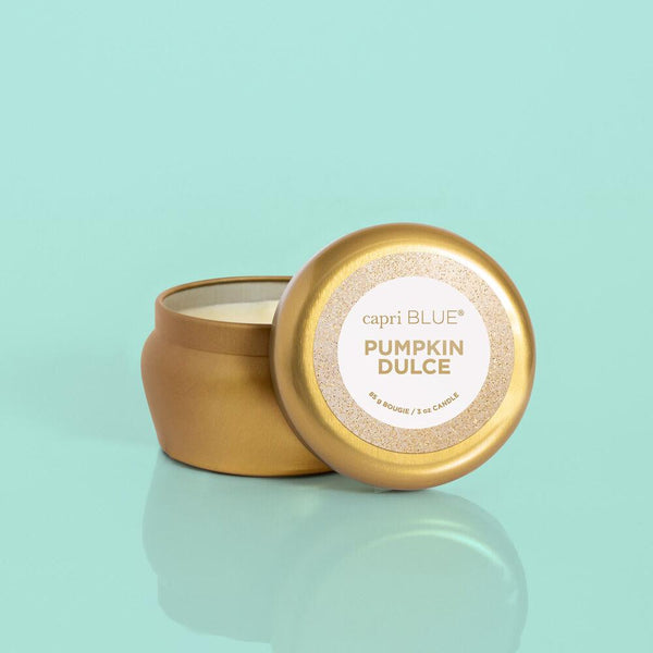 Capri Blue Pumpkin Dulce Mini Tin Candle | Build A Luxury Christmas Gift Box for Women with Luxe & Bloom