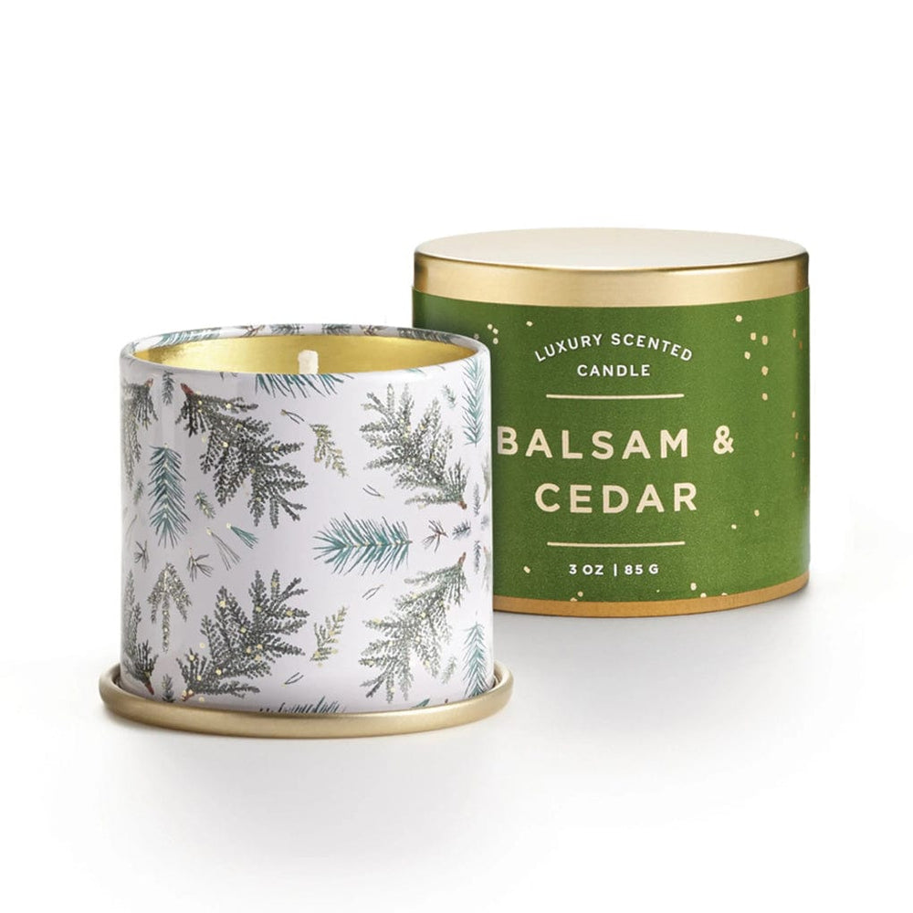 Illume Balsam & Cedar Demi Vanity Tin Candle - Luxe & Bloom Build Your Own Luxury Gift Box