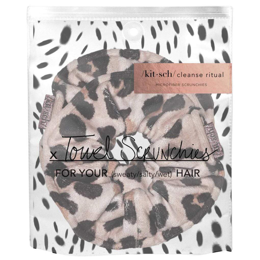 Luxe & Bloom - Kitsch Set of 2 Leopard Microfiber Towel Scrunchies
