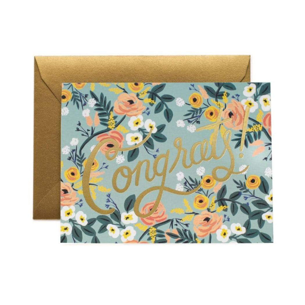 Luxe & Bloom - Rifle Paper Co. Blue Meadow Congrats Card