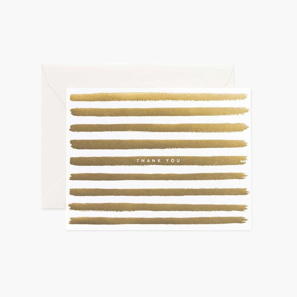 Rifle Paper Co. Gold Stripe Thank You Card - Luxe & Bloom Gift Boxes