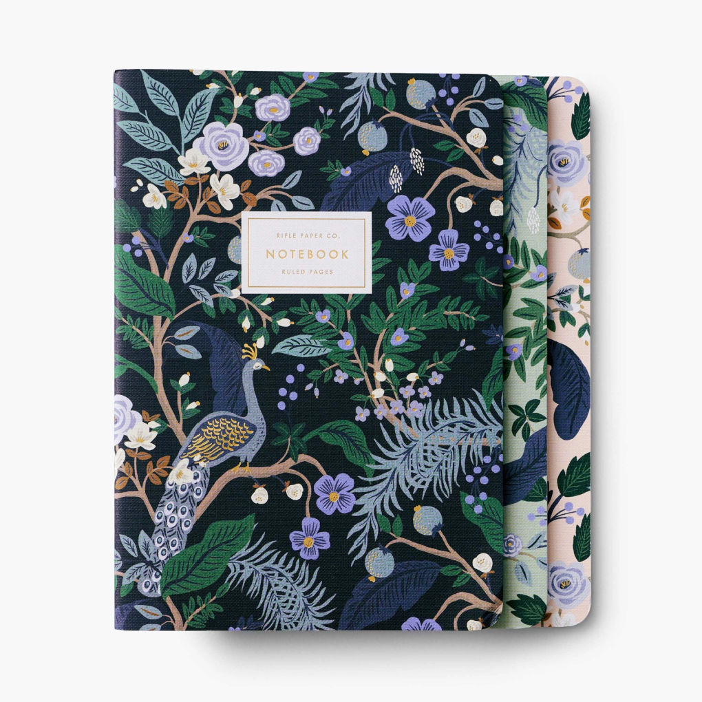 Rifle Paper Co. Peacock Stitched Notebook Set - Luxe & Bloom Build A Custom Luxury Gift Box