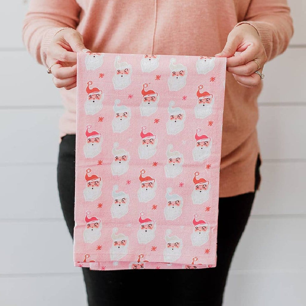 Doe A Deer Santa Face Flour Sack Towel - Luxe & Bloom Create Your Own Gift Box